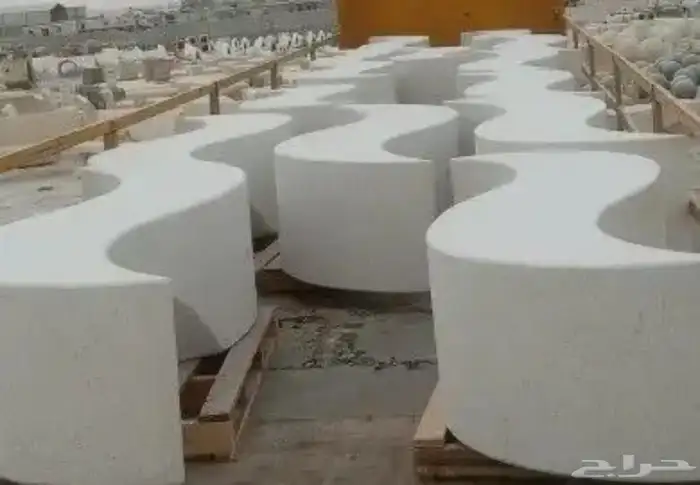 كراسي خرسانيه احواض زهور جميع اعمال زينة الحدائق 16