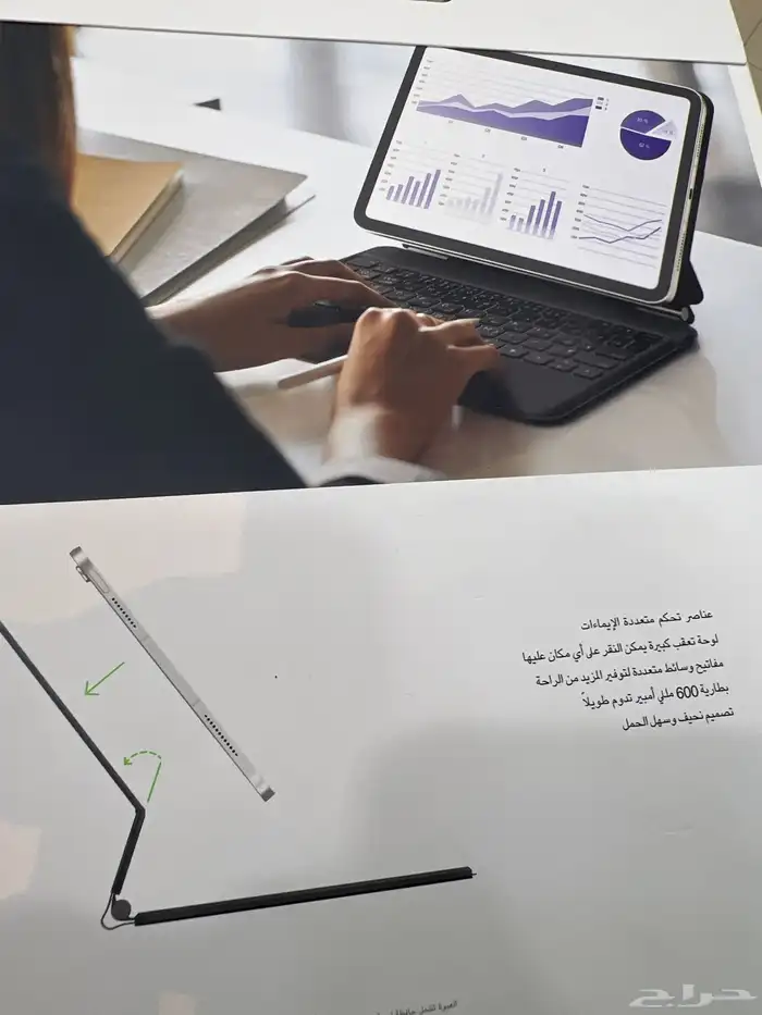 ايباد A16 ذاكرة 128 جديد   كيبورد جديد ما فك 4
