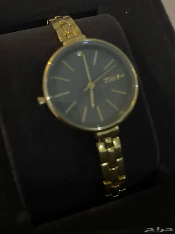 ساعة زايروس نسائية فخمة بلون أخضر وذهبي ما انلبست 1