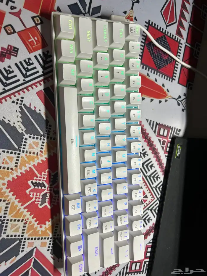 ماوس قلوريس سلكي نموذج D و كيبورد رد دراقون 1