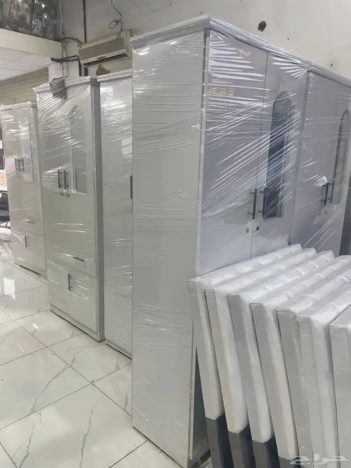 190 90دولاب بابين سرير مراتب 15سنتي 6