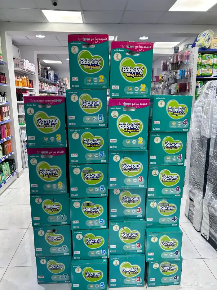 حفاظة بيبي جوي الكرتون ب 90 ريال متوفر جميع المقاسات 0