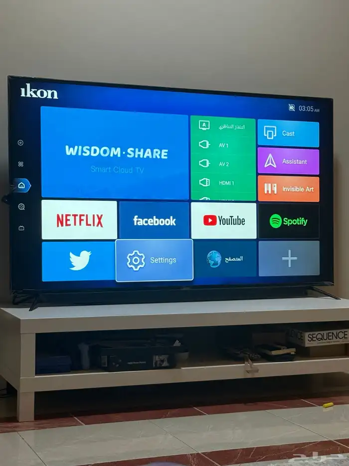 شاشة 65 بوصة سمارت مستعمل من شركة ايكون 0