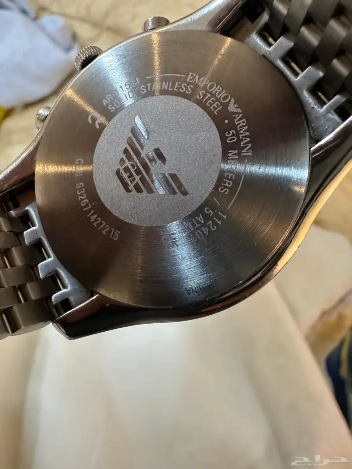 ساعة ارماني كرونوغراف ووقت وتاريخ اصلي ميناء اخضر 5