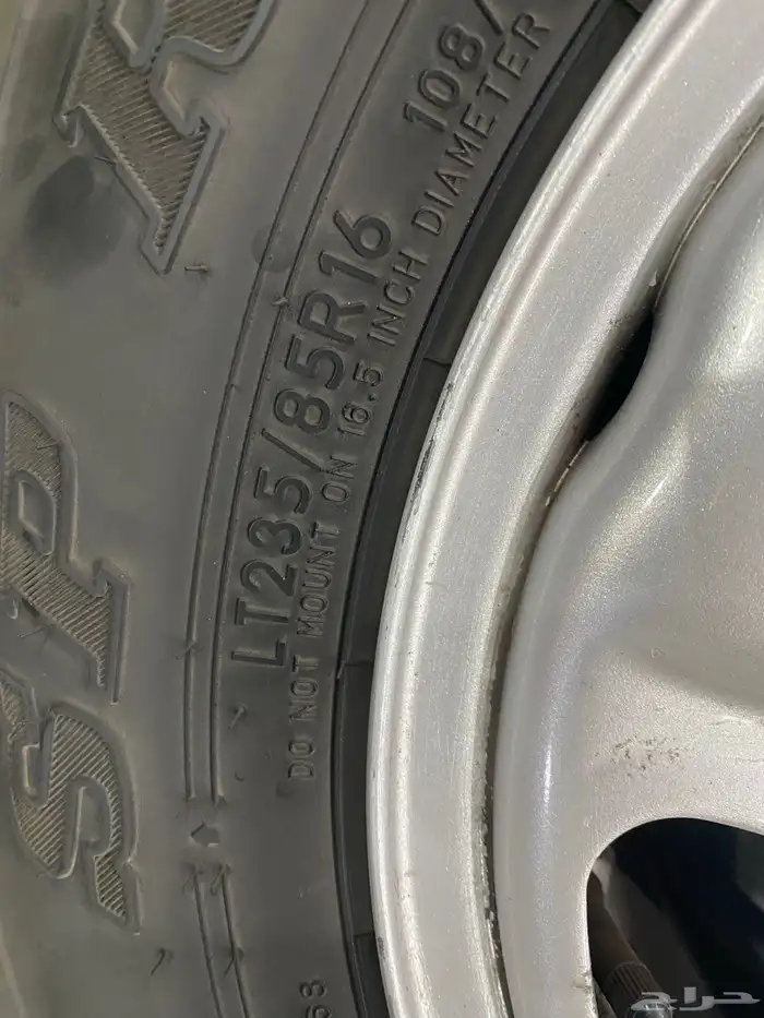 جنوط ديازل عرض 8انش مع كفرات مضلع دنلوب اصليه 3