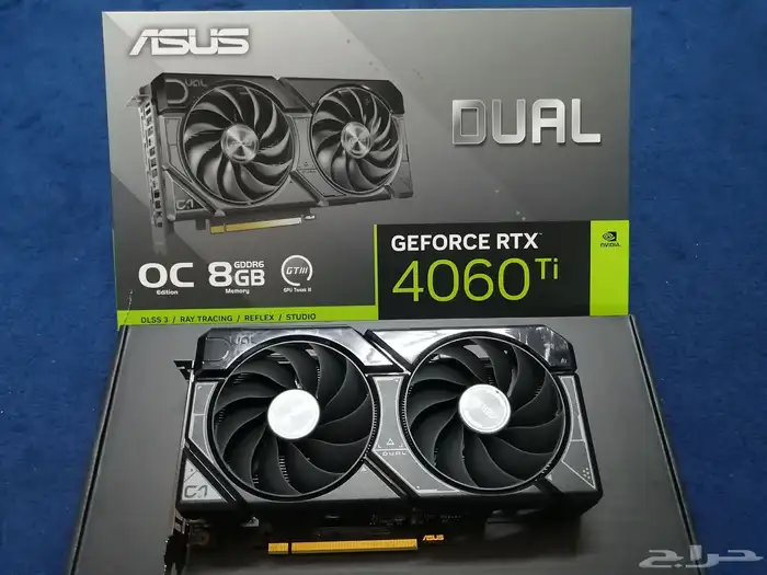 كرت شاشه اسوس asus rtx 4060 ti dual 8gb 1