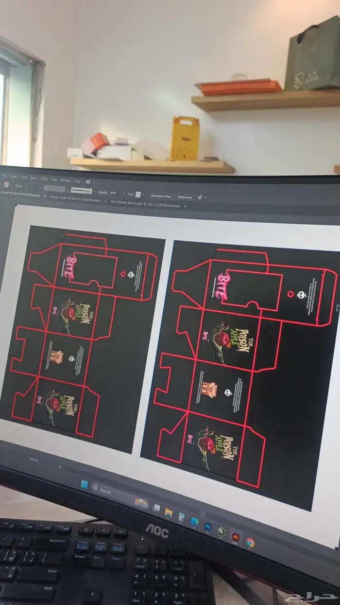طباعة ختم بطاقات اي دي تيشيرت بوكسات اكواب ستكر 3