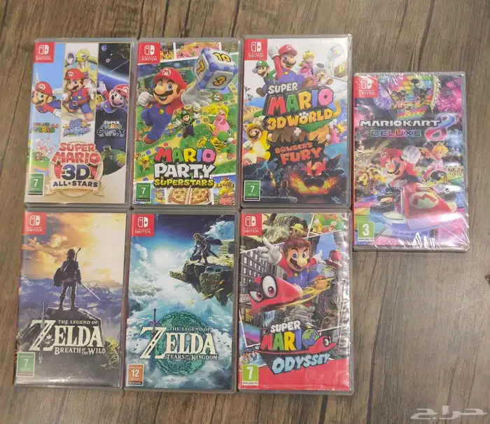 مجموعة اشرطة نينتندو سويتش ماريو وزيلدا 0