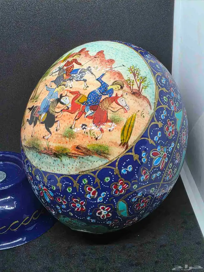 بيضة نعام طبيعيه لوحة فنية 4