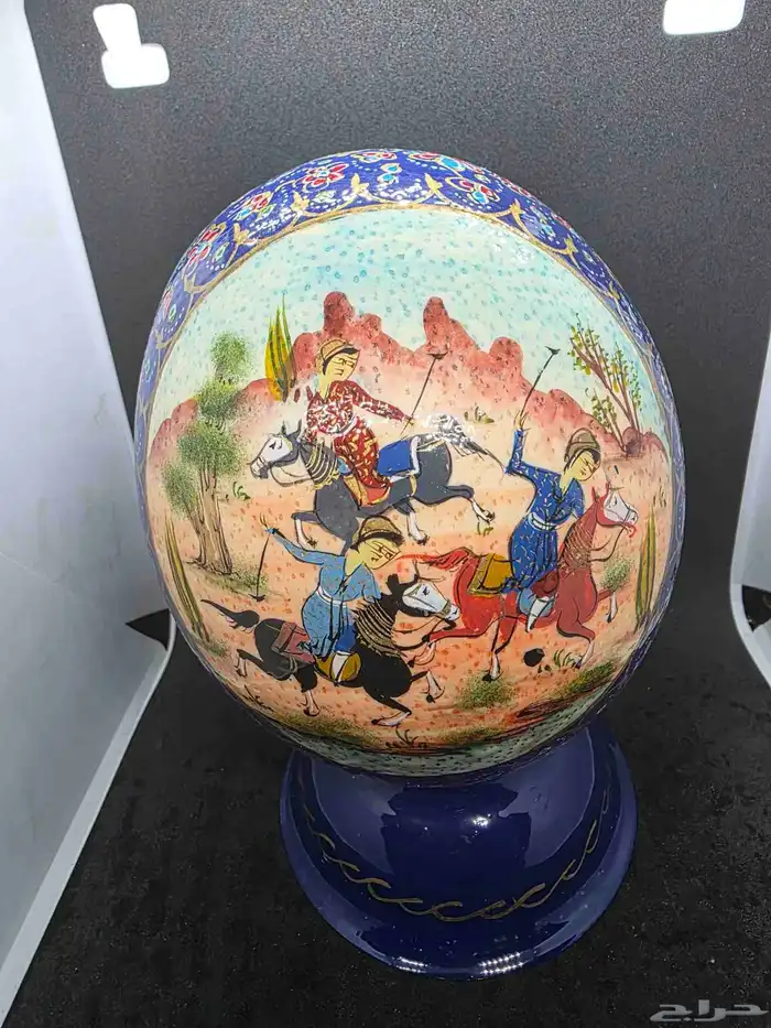 بيضة نعام طبيعيه لوحة فنية 0