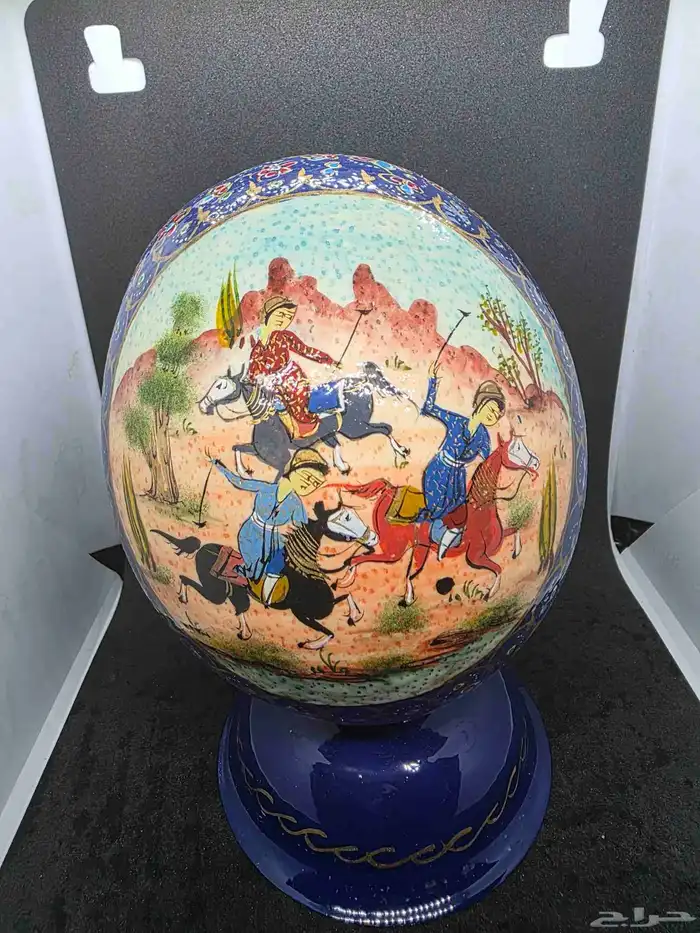 بيضة نعام طبيعيه لوحة فنية 1