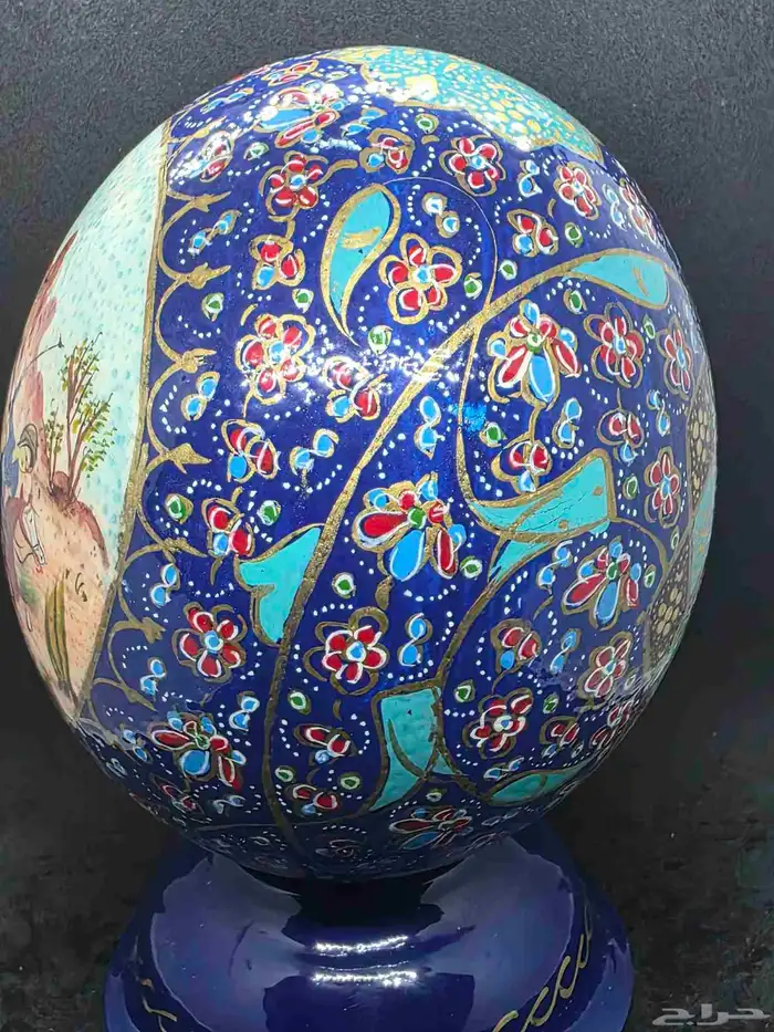 بيضة نعام طبيعيه لوحة فنية 8