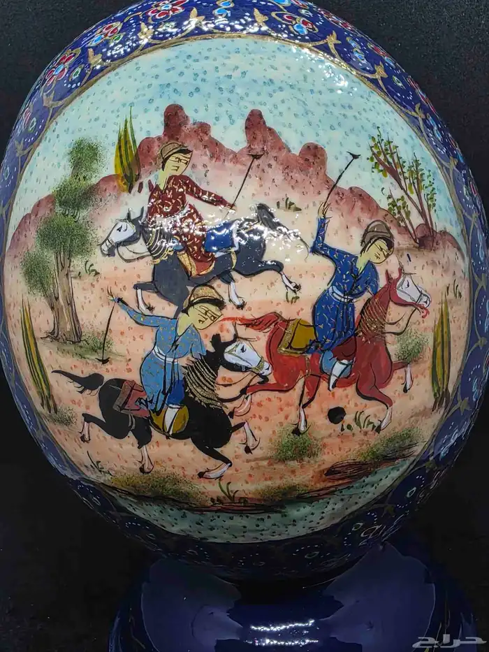 بيضة نعام طبيعيه لوحة فنية 2