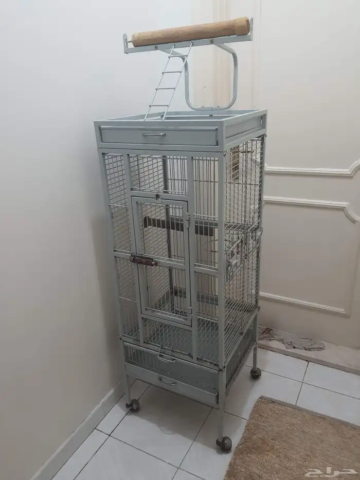 قفص بغبغاء كبير مع استاند جواز عصافير بادجي 1