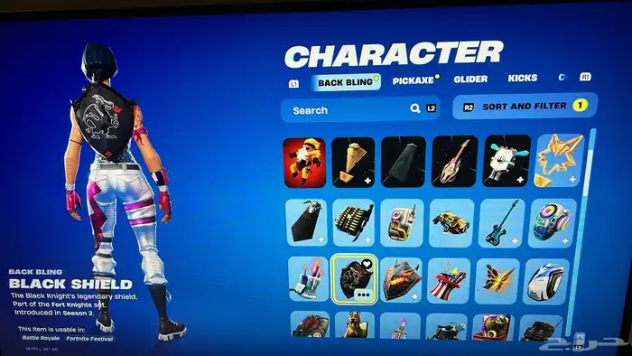 حساب فورت نايت سكنات من سيزون 1 18