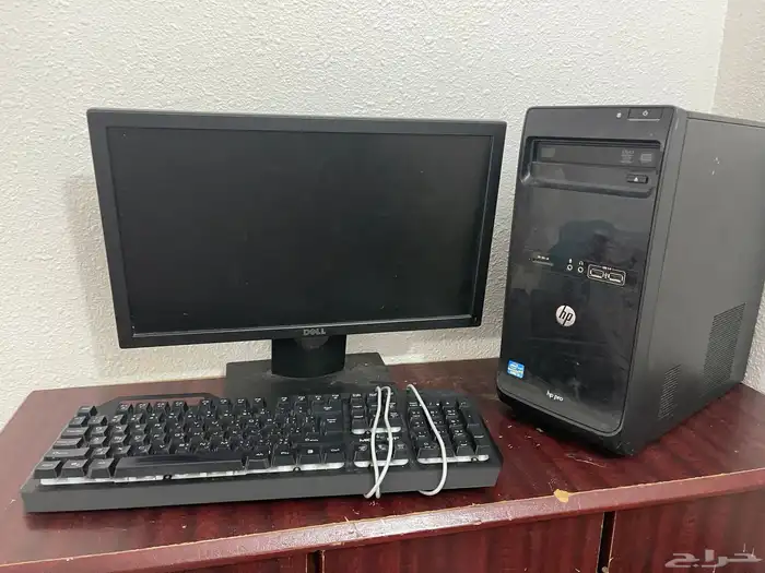 كمبيوتر مكتبي hp كور i3 مع شاشة واغراضه 1