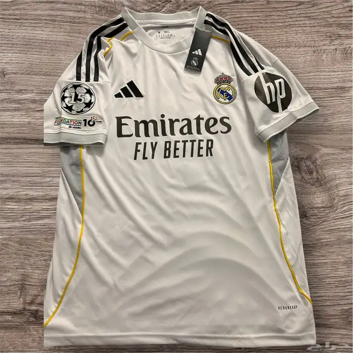 تيشيرت ريال مدريد الموسم الحالي مقاس M طباعه امبابي 0