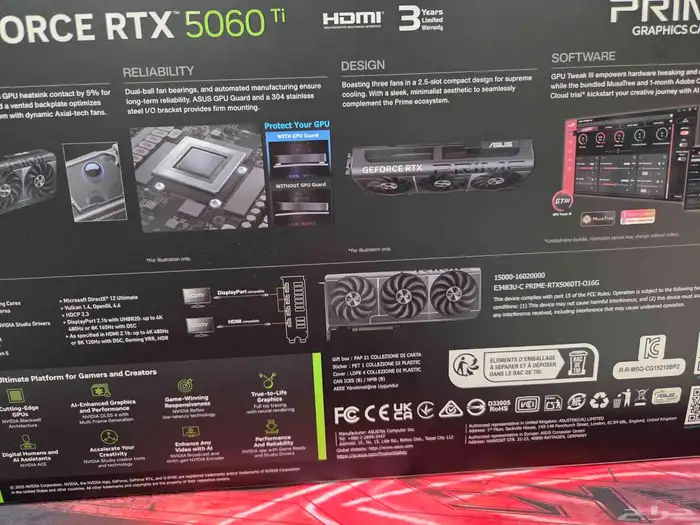 كرت 5060Ti جديد ب ضمانه م انفك 4