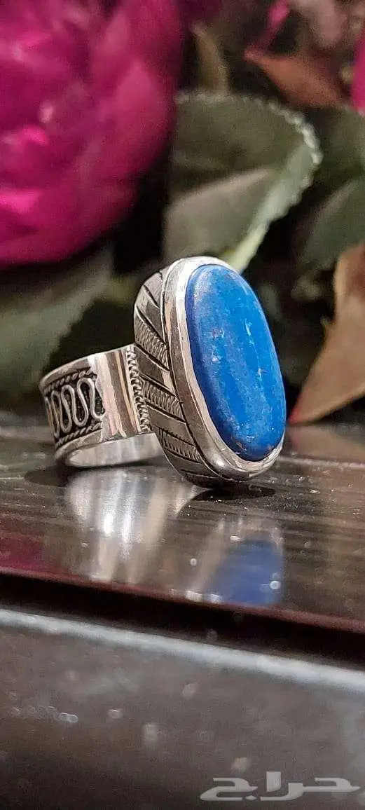 خاتم لازورد طبيعي 0