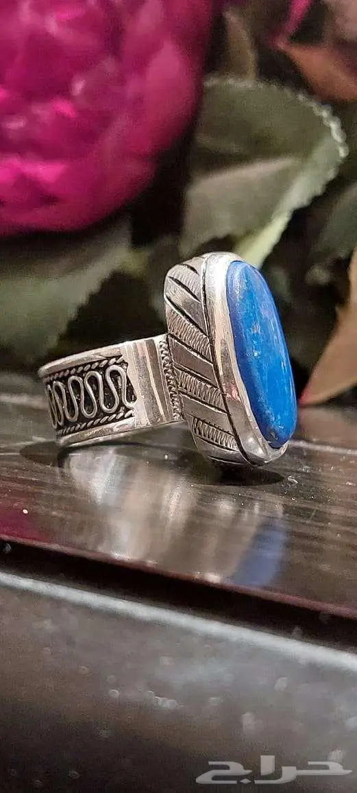 خاتم لازورد طبيعي 6