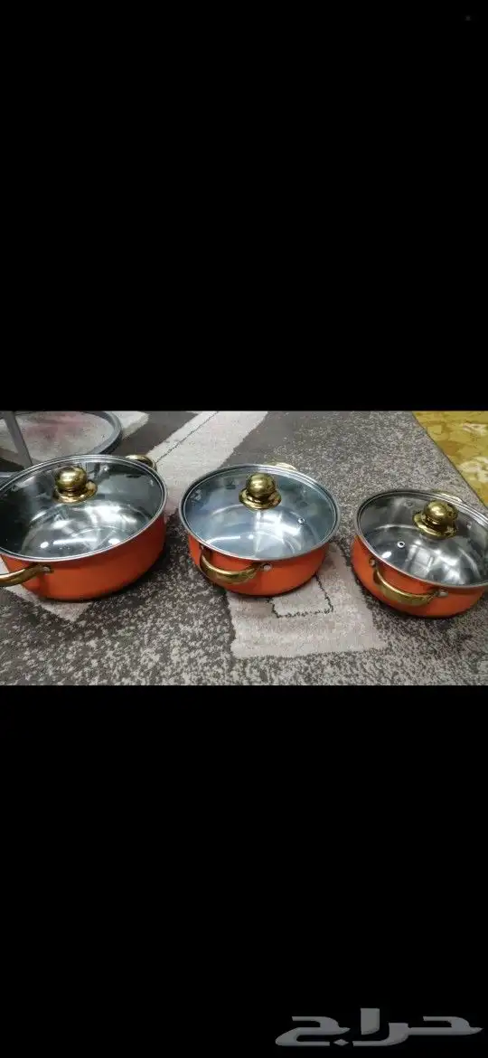 3قدورباحجام مختلفة لطبخ خاصين بالفرن الكهربائي 0