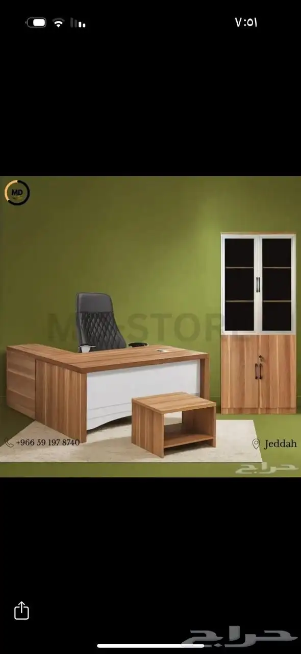 طاولة مكتب حديثة بتصميم عصري بأحجام مختلفة 57