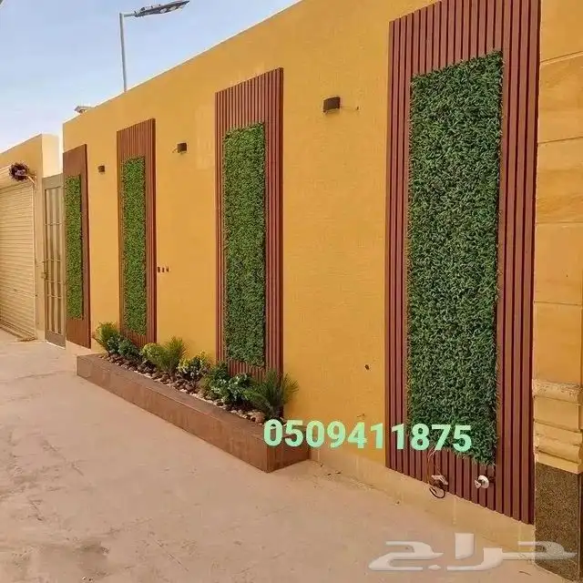 عشب وديكورات وشلالات وغرفة قزاز 5