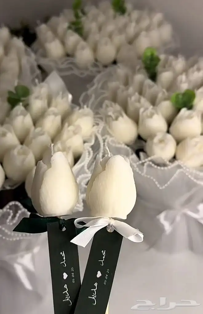 توزيعات شمع زهرة التوليب 2