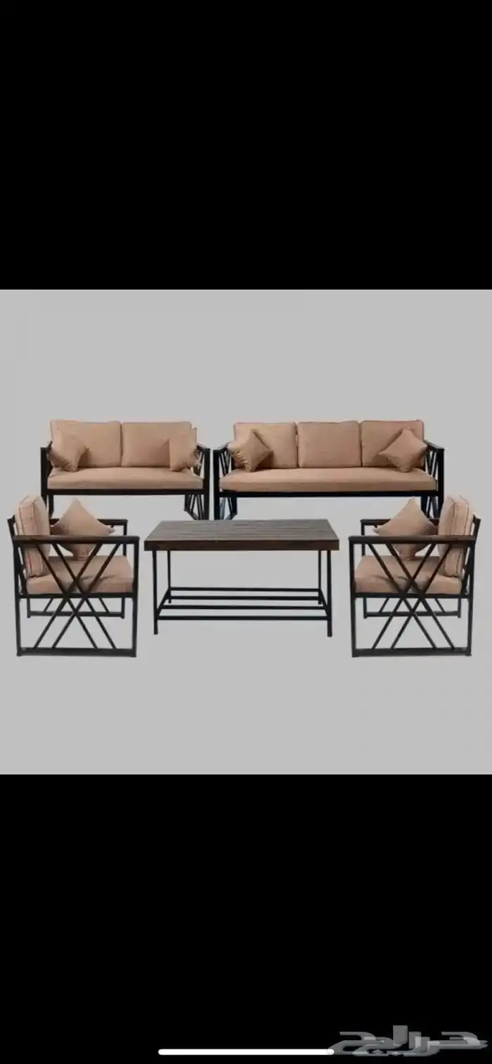 لتفصيل جلسات خارجية خشب حديد كراسي حدائق جلسات خارجية 6