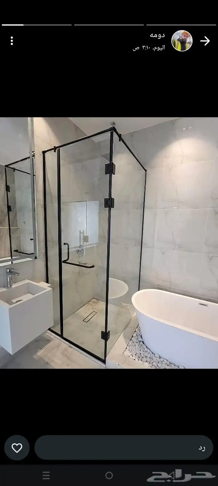 زجاج شاور فاصل شاور زجاج للحمام باب زجاج 6
