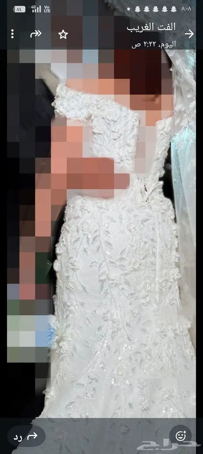 فستان زفاف استخدام 3ساعات. كامل الجيبون والطرحه 2