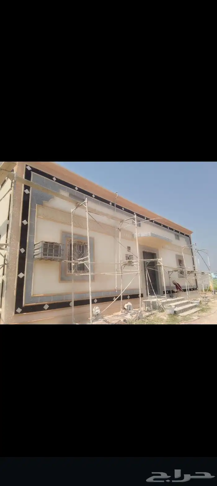 ديكورات خارجيه والياسه ملونه بلاسمنت الأبيض 6