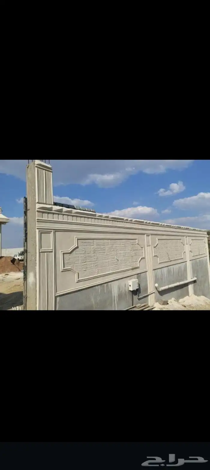 ديكورات خارجيه والياسه ملونه بلاسمنت الأبيض 5