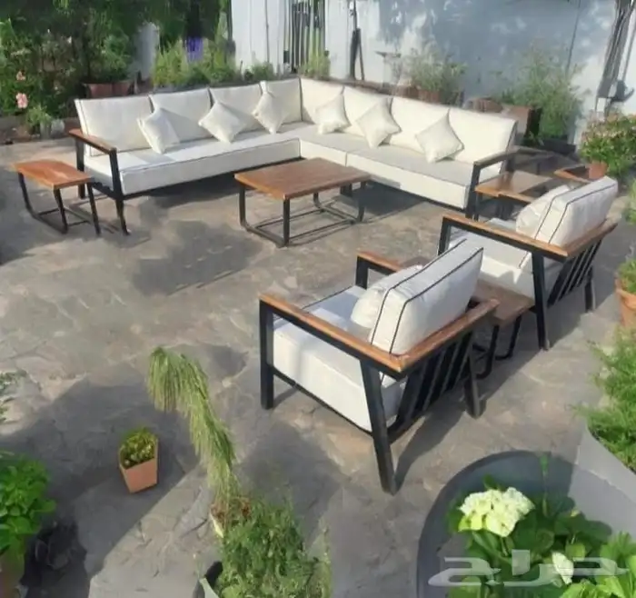 لتفصيل جلسات خارجية خشب حديد كراسي حدائق جلسات خارجية 9