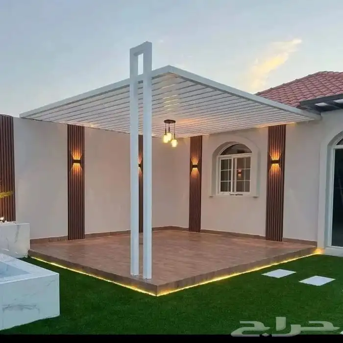 عشب وديكورات وشلالات وغرفة قزاز 3