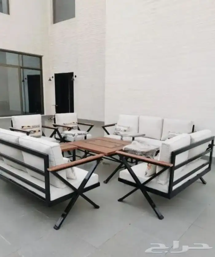 لتفصيل جلسات خارجية خشب حديد كراسي حدائق جلسات خارجية 8