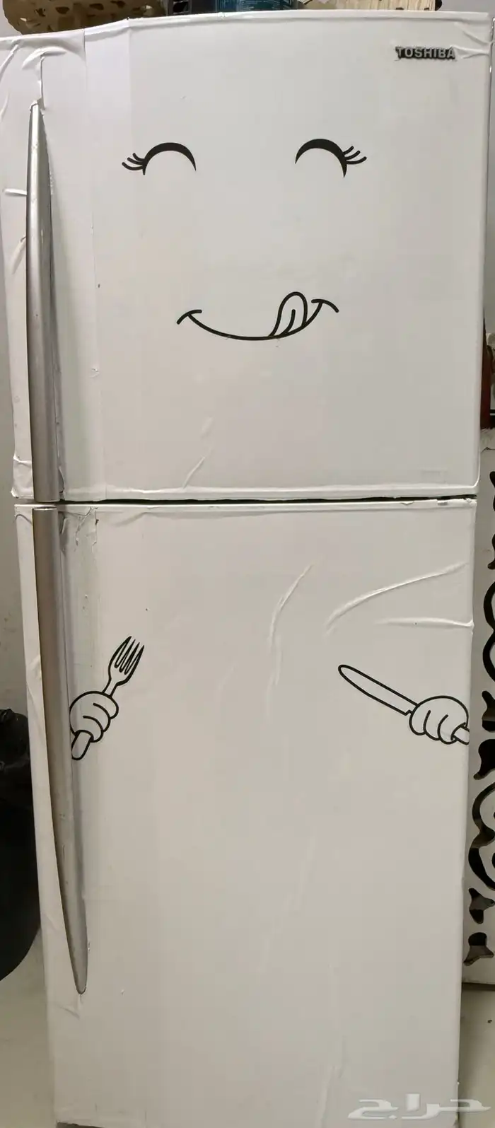 ثلاجة توشيبا شغال ماف اي شي نظيف ف درج معي 3