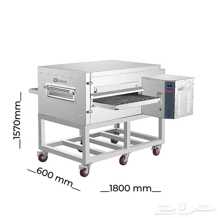 فرن بيتزا كهربائي مع سير 34 و 20 انش مع شاشة تحكم ديجيتال 0