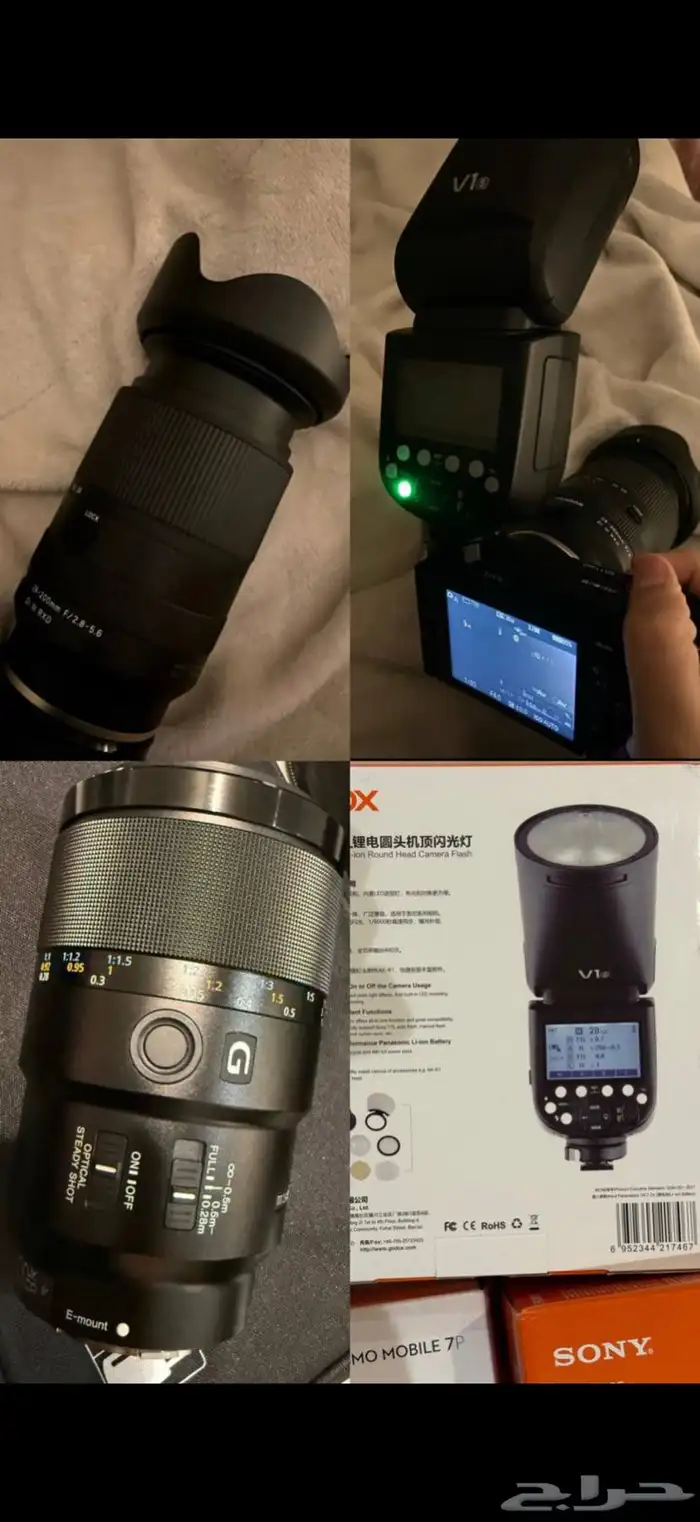كاميرا سوني وفلاش v1 وعدسه ماكرو للبيع 7