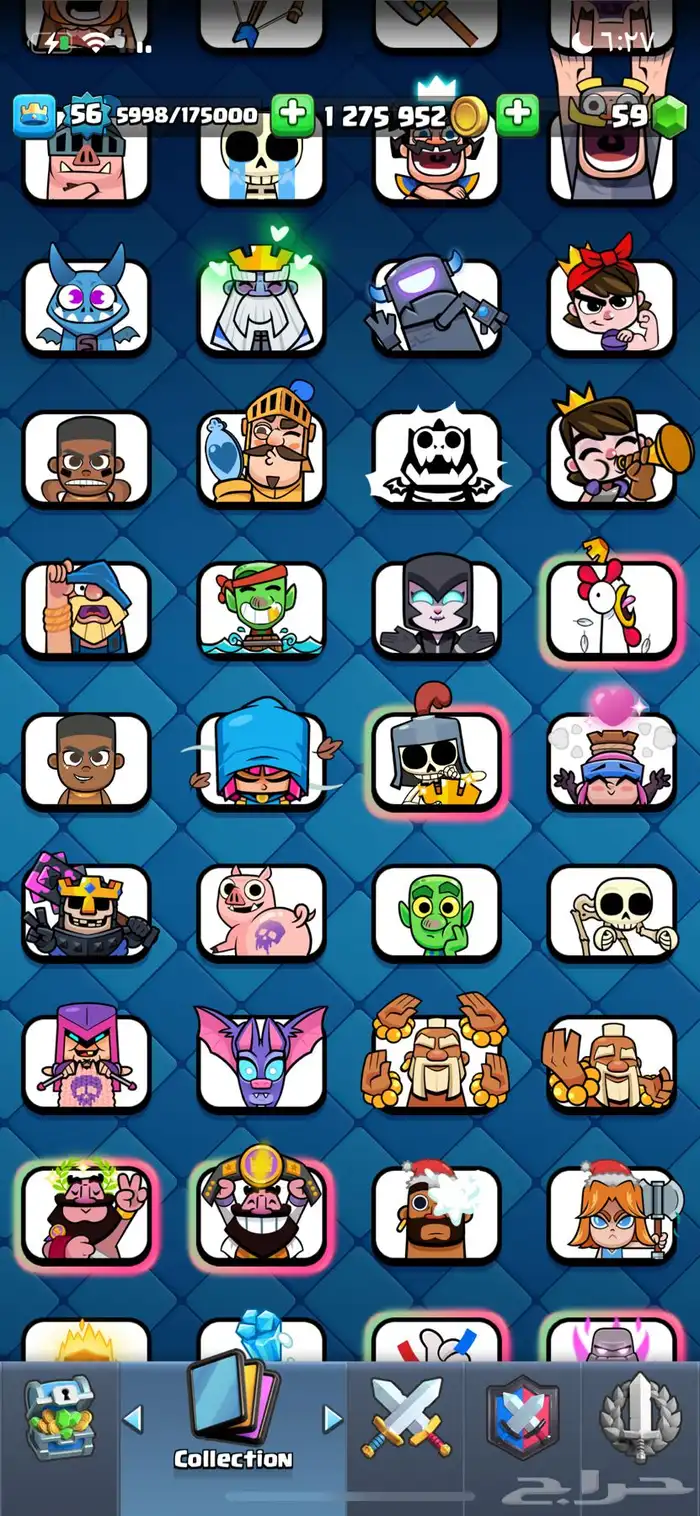 حساب كلاش رويال ممكس 8 بطايق والكؤوس 15k 11