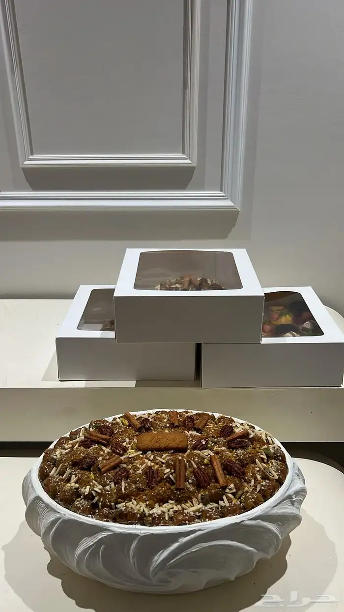 تشيز كيك تراميسو تمر محشي بسبوسة حلا التارت 16