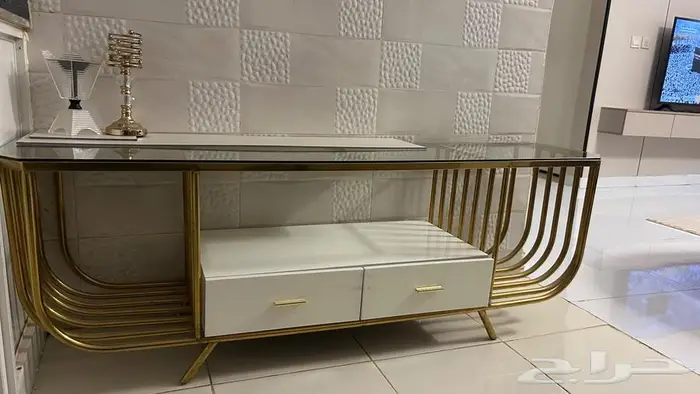 طاولة شاشة ستيل لون ذهبي 0