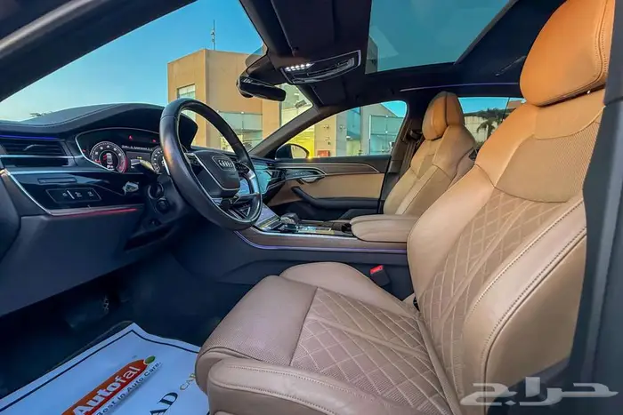 اودي A8L 2019 اسود خليجي 8