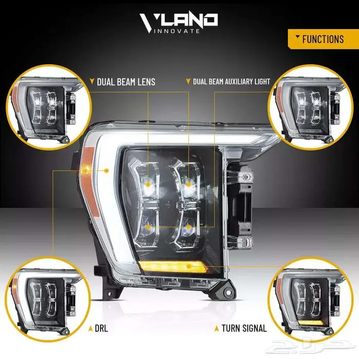 فورد F150 اسطبات امامية VLAND م 2021-2024 عرض نهاية العام 7