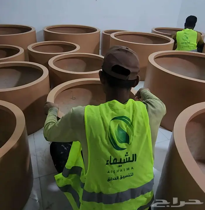 احواض زرع جاهزة جملة فايبر ومراكن للاشجار الباحة 22