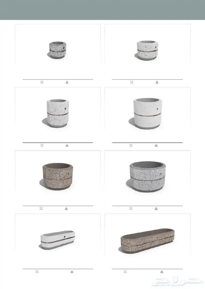 كراسي خرسانيه احواض زهور جميع اعمال زينة الحدائق 34