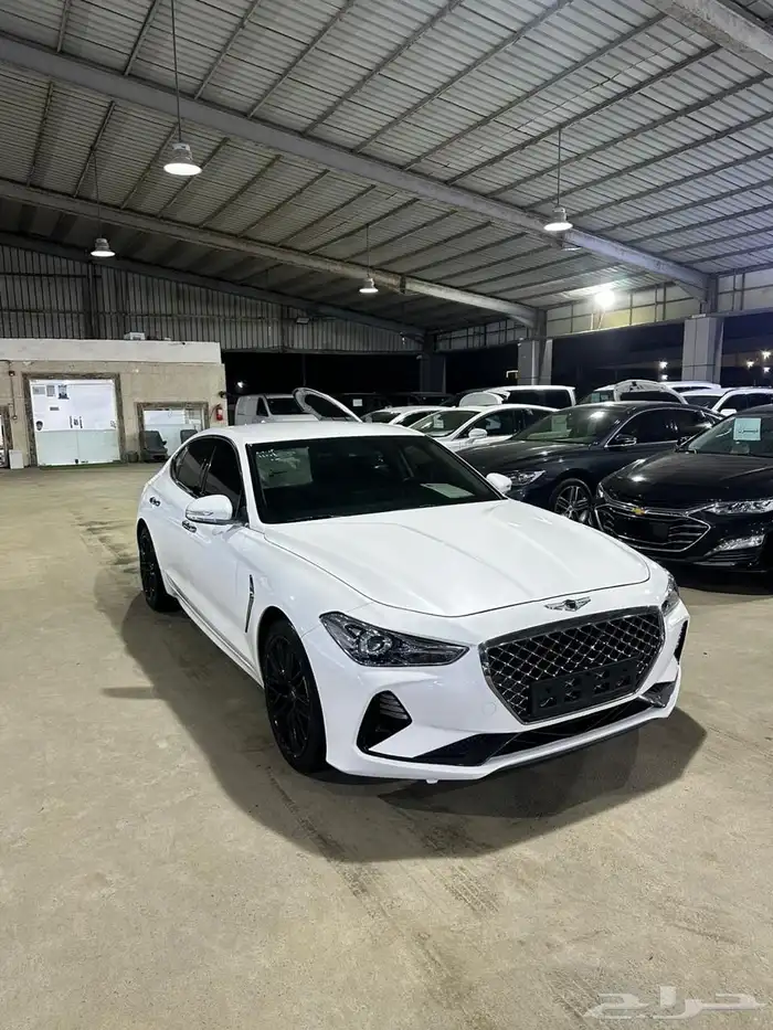 هيونداي جنيسيس ابيض 2020 بنزين بطاقة جمركية وارد كوريا 3