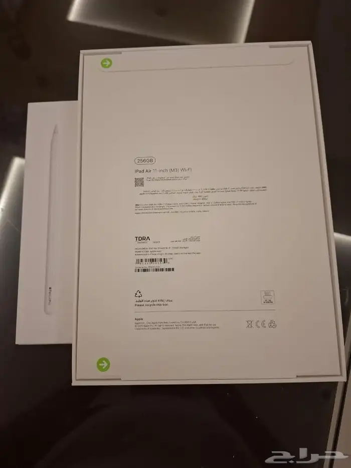 ابل آيباد آير 11 أم جديد بالكرتونه لم يستخدم 1