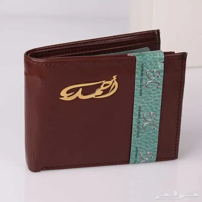 بوك رجالي بالاسم محفظة جلد اصلي بالاسم تصميم عصري 0