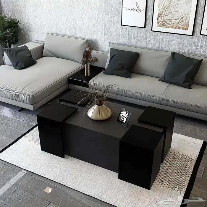 طاوله وسط مع 4 طاولات خدمة 2